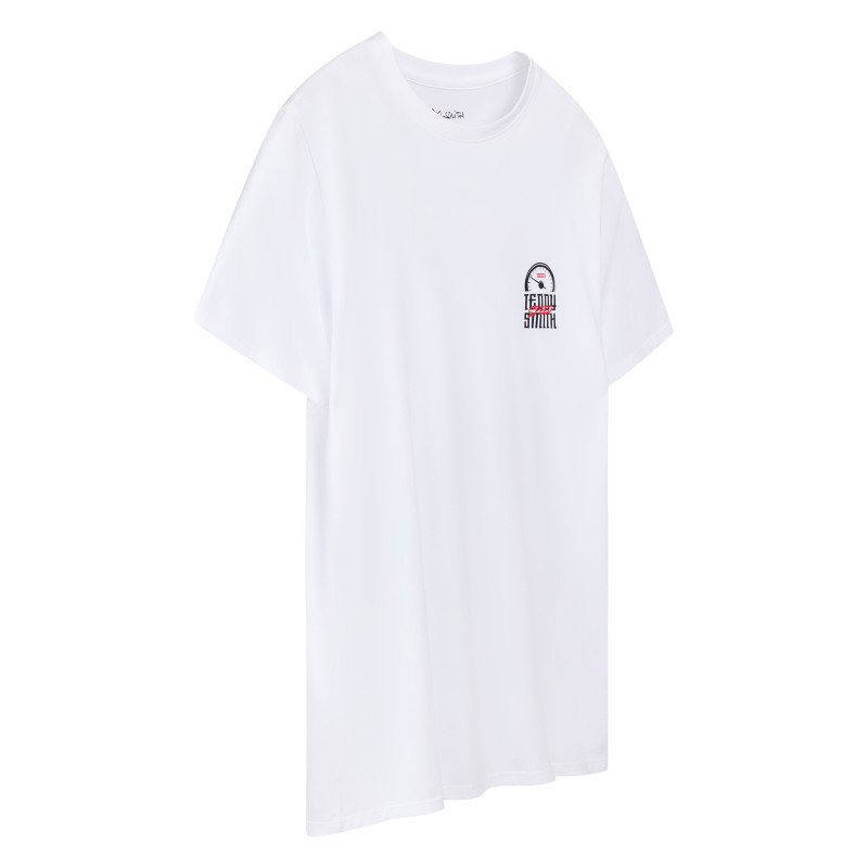 Teddy Smith - T-shirt Blanc à Imprimé Avec Une Coupe Droite Et Des Manches Courtes - Blanc Teddy Smith - T-shirt Blanc à Imprimé Avec Une Coupe Droite Et Des Manches Courtes - Blanc