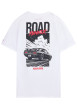 Thumbnail T-shirt blanc à imprimé avec une coupe droite et des manches courtes - Image 2