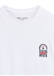 Thumbnail T-shirt blanc à imprimé avec une coupe droite et des manches courtes - Image 3