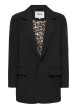 Thumbnail Blazer noir uni avec une coupe droite et des manches longues