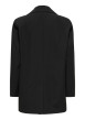 Thumbnail Blazer noir uni avec une coupe droite et des manches longues - Image 2