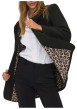 Thumbnail Blazer noir uni avec une coupe droite et des manches longues - Image 3