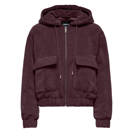 Blouson prune uni avec une coupe droite et un...