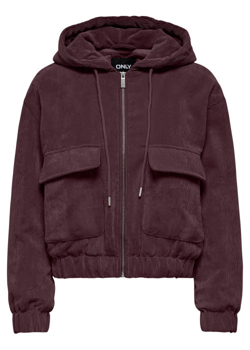 Blouson prune uni avec une coupe droite et un...