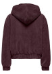 Thumbnail Blouson prune uni avec une coupe droite et un col à capuche - Image 2