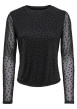 Thumbnail Top noir uni avec une coupe ajustée et des manches longues