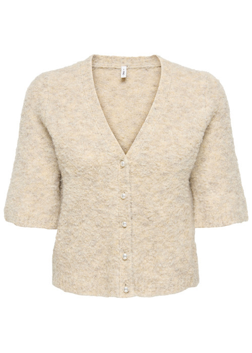 Gilet beige uni avec une coupe droite et des...