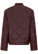 Thumbnail Blouson marron uni avec une coupe droite et un col montant - Image 2