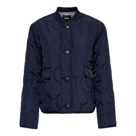Blouson marine uni avec une coupe droite et un...