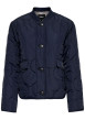 Thumbnail Blouson marine uni avec une coupe droite et un col montant