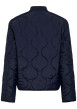 Thumbnail Blouson marine uni avec une coupe droite et un col montant - Image 2