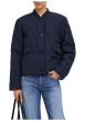 Thumbnail Blouson marine uni avec une coupe droite et un col montant - Image 3