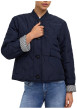 Thumbnail Blouson marine uni avec une coupe droite et un col montant - Image 5