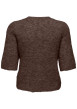 Thumbnail Gilet marron uni avec une coupe droite et des manches courtes - Image 2