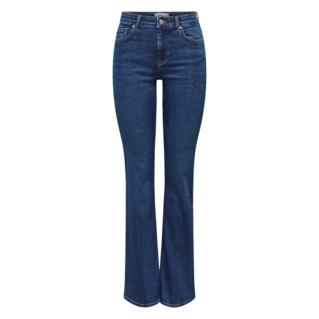 Jean en coton biologique indigo uni avec une...