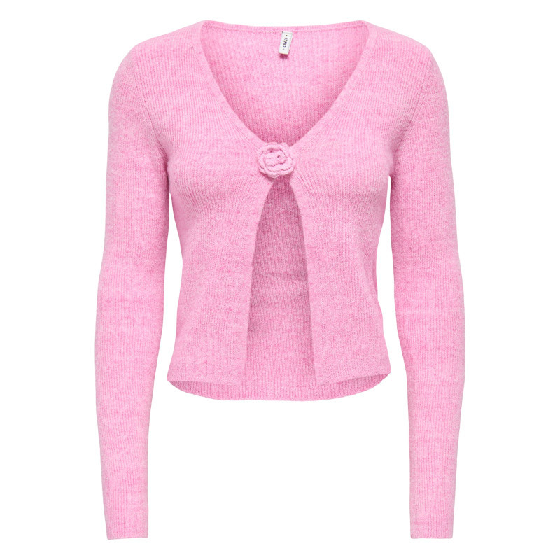 Only - Gilet Rose Uni Avec Une Coupe Ajustée Et Des Manches Longues - Rose