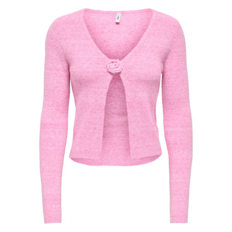 Gilet rose uni avec une coupe ajustée et des...