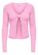 Thumbnail Gilet rose uni avec une coupe ajustée et des manches longues
