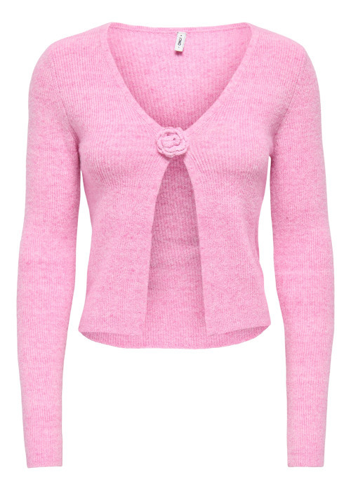 Gilet rose uni avec une coupe ajustée et des...
