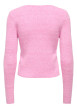 Thumbnail Gilet rose uni avec une coupe ajustée et des manches longues - Image 2