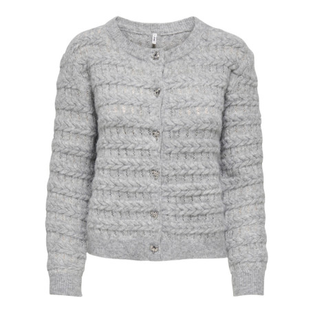 Gilet gris uni avec une coupe droite et des...