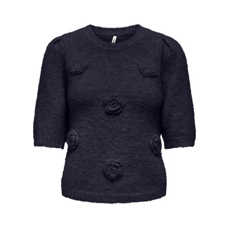 Pull marine uni avec une coupe droite et des...