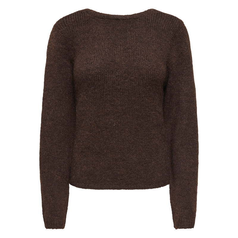 Only - Pull Marron Uni Avec Une Coupe Droite Et à Manches Longues - Marron Only - Pull Marron Uni Avec Une Coupe Droite Et à Manches Longues - Marron