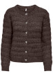 Thumbnail Gilet marron uni avec une coupe droite et des manches longues