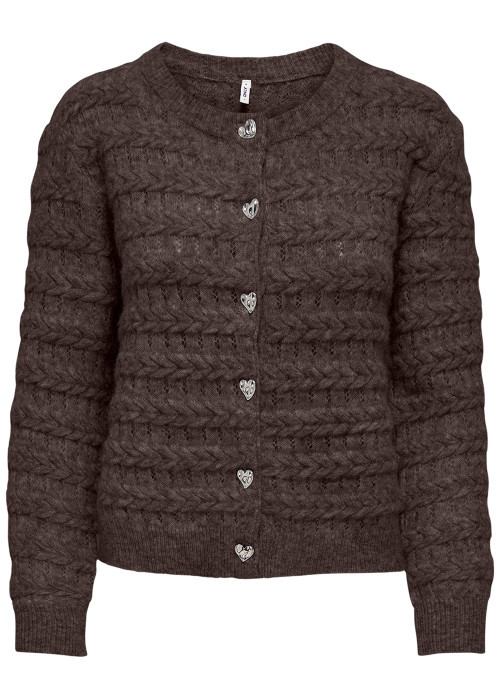 Gilet marron uni avec une coupe droite et des...
