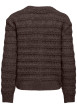 Thumbnail Gilet marron uni avec une coupe droite et des manches longues - Image 2