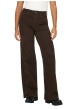 Thumbnail Pantalon en coton biologique marron uni avec une coupe bootcut - Image 5