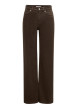 Thumbnail Pantalon en coton biologique marron uni avec une coupe bootcut