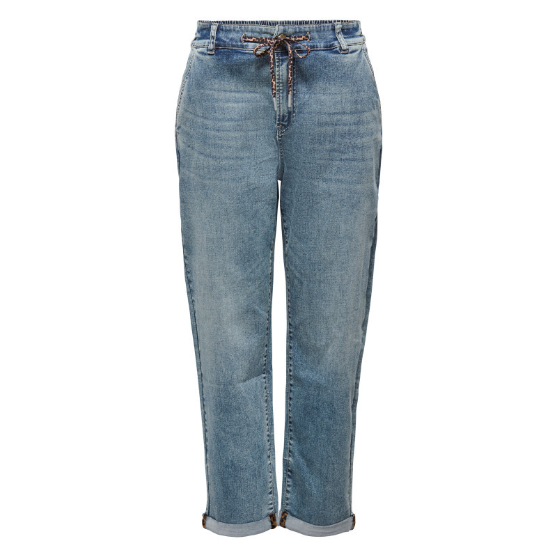 Only - Jean Stone Uni Avec Une Coupe Droite Et Une Taille élastiquée - Bleu Foncé Only - Jean Stone Uni Avec Une Coupe Droite Et Une Taille élastiquée - Bleu Foncé