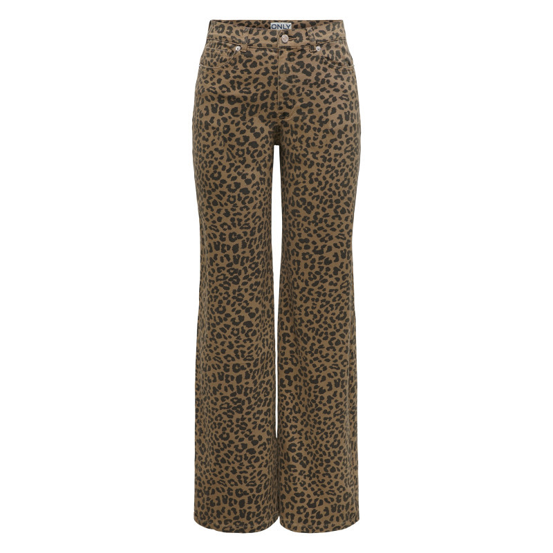 Only - Pantalon 5 Poches En Coton à Motifs Léopard Avec Une Coupe Bootcut - Autre