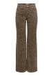 Thumbnail Pantalon 5 poches en coton à motifs léopard avec une coupe bootcut