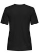Thumbnail T-shirt en coton biologique noir imprimé avec une coupe droite - Image 2