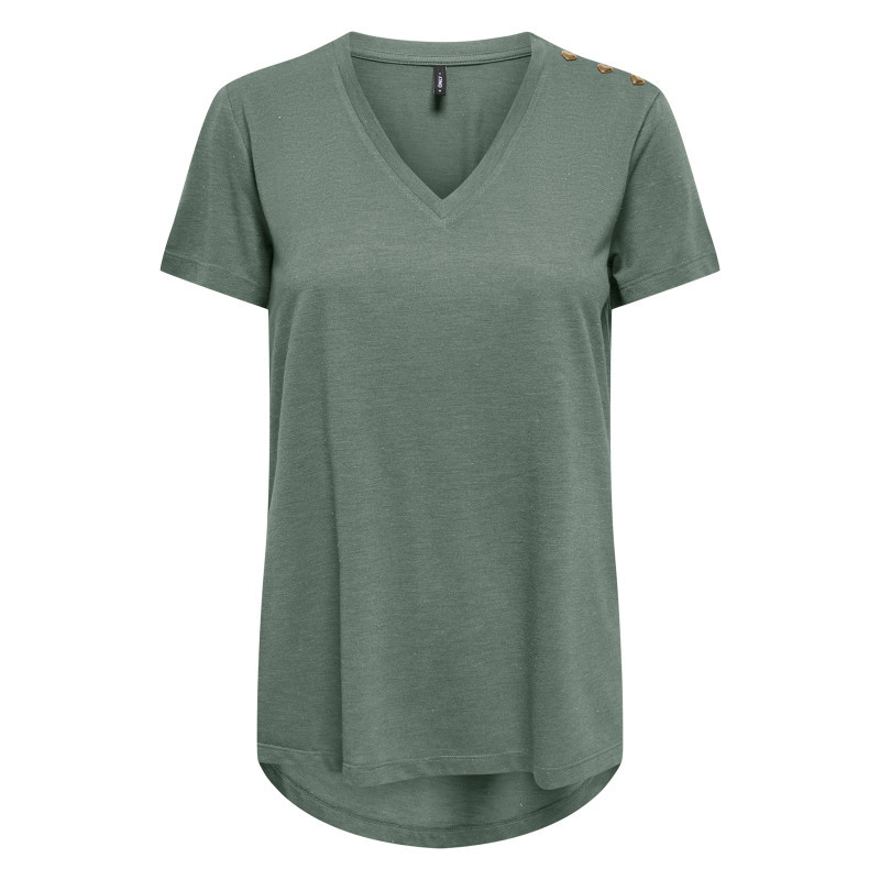 Only - T-shirt Sapin Uni Avec Une Coupe Droite Et Des Manches Courtes - Vert Only - T-shirt Sapin Uni Avec Une Coupe Droite Et Des Manches Courtes - Vert