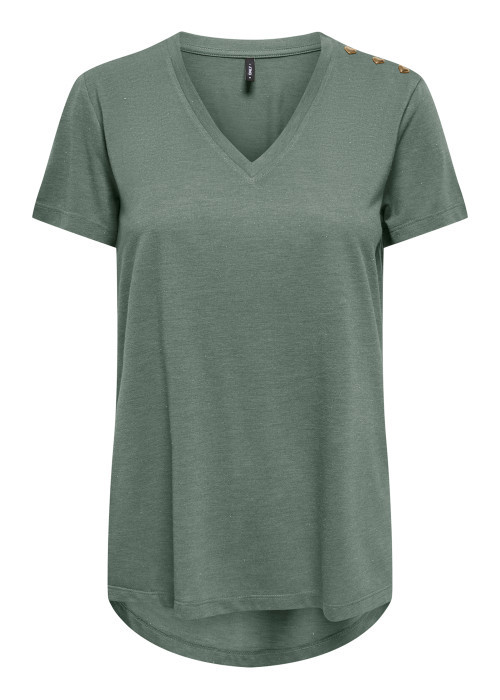T-shirt sapin uni avec une coupe droite et des...