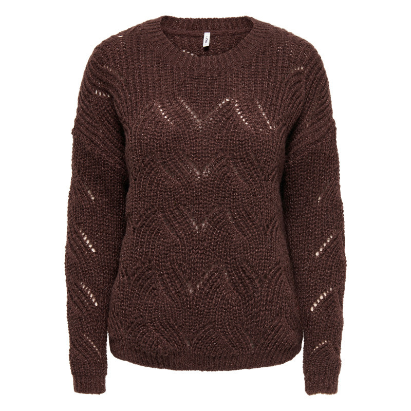 Only - Pull Marron Uni Avec Une Coupe Droite Et Des Manches Longues - Marron