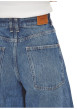 Thumbnail Jean en coton bleu uni avec une coupe bootcut et des surpiqûres camel - Image 5