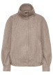 Thumbnail Veste beige unie avec une coupe droite et des manches longues