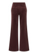 Thumbnail Pantalon chino en coton marron uni avec une coupe bootcut - Image 2