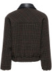 Thumbnail Veste marron à carreaux avec une coupe droite et des manches longues - Image 2
