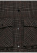 Thumbnail Veste marron à carreaux avec une coupe droite et des manches longues - Image 3