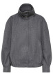 Thumbnail Veste grise unie avec une coupe droite et des manches longues