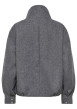 Thumbnail Veste grise unie avec une coupe droite et des manches longues - Image 2