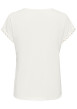 Thumbnail T-shirt écru uni avec une coupe droite et des manches courtes - Image 2