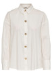 Thumbnail Chemisier en coton blanc uni avec une coupe droite et un col chemise