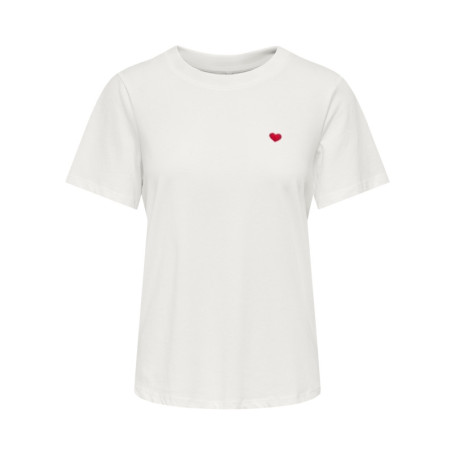 T-shirt en coton biologique blanc uni avec une...
