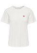 Thumbnail T-shirt en coton biologique blanc uni avec une coupe droite et un col rond